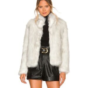 Unreal fur: Fur Delish Faux Fur Jacket in Swiss White